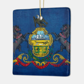 Pennsylvania-vlag met distressed-effect keramisch ornament (Links)