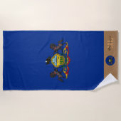 Pennsylvania vlag & monogram / strandlaken (Voorkant)