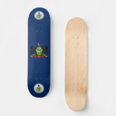 Pennsylvania vlag persoonlijk skateboard (Voorkant)