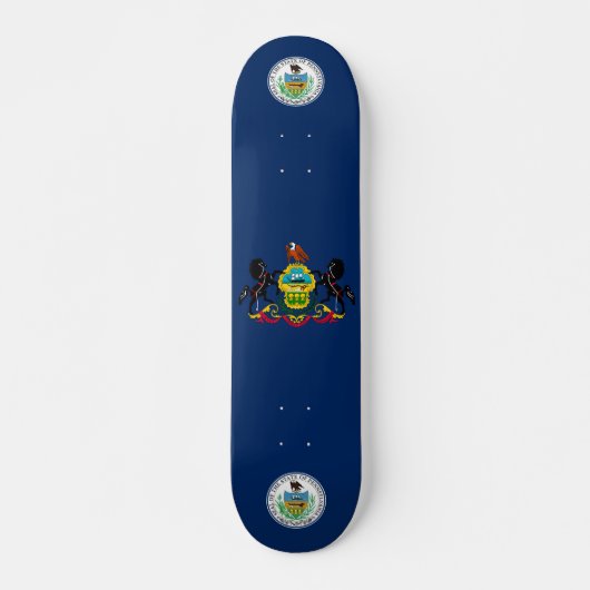 Pennsylvania vlag persoonlijk skateboard (Voorkant)