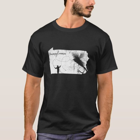 Pennsylvania vlieg visserij Brook-forel verhit T-shirt (Voorkant)