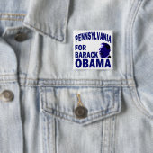 Pennsylvania voor Barack Obama T-Shirt Vierkante Button 5,1 Cm (In situ)