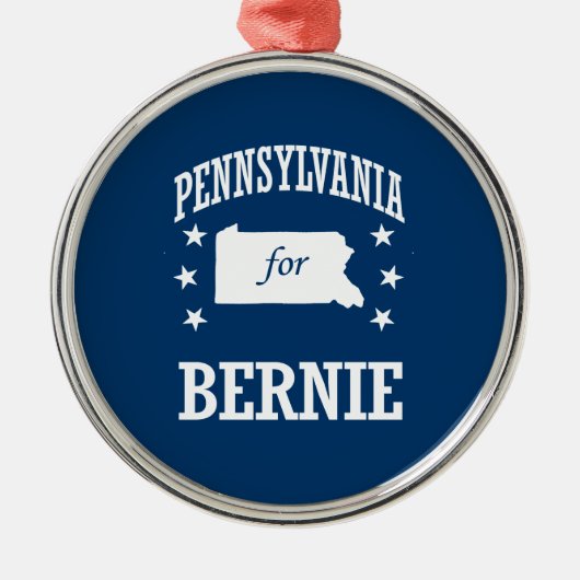 PENNSYLVANIA VOOR BERNIE SANDERS METALEN ORNAMENT (Voorkant)