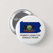 PENNSYLVANIA voor DONALD TRUMP 2020 Button (Voorkant /achterkant)