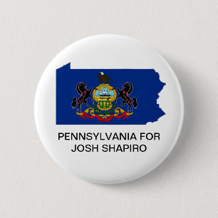 PENNSYLVANIA voor JOSH SHAPIRO GOVERNEUR Knop Ronde Button 5,7 Cm