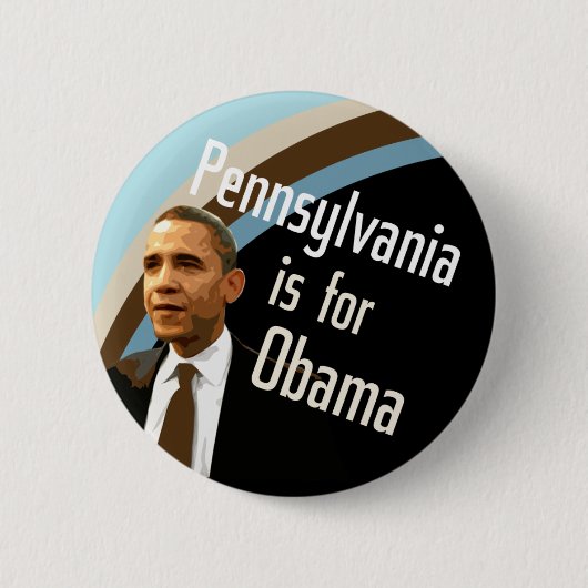 Pennsylvania voor Obama Ronde Button 5,7 Cm (Voorkant)