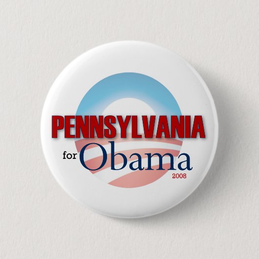 PENNSYLVANIA voor Obama Ronde Button 5,7 Cm (Voorkant)