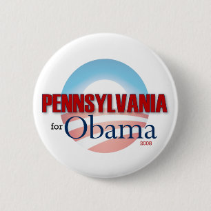 PENNSYLVANIA voor Obama Ronde Button 5,7 Cm