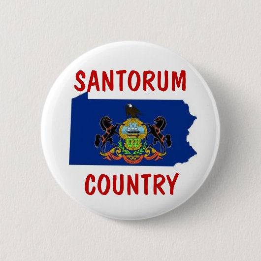 Pennsylvania voor Santorum Ronde Button 5,7 Cm (Voorkant)
