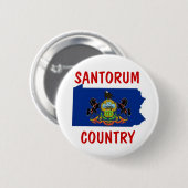 Pennsylvania voor Santorum Ronde Button 5,7 Cm (Voorkant /achterkant)