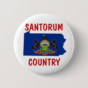 Pennsylvania voor Santorum Ronde Button 5,7 Cm