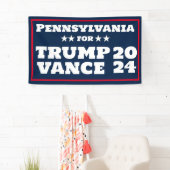 Pennsylvania voor Trump Vance 2024 Banner (Insitu)