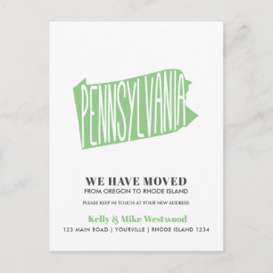 PENNSYLVANIA We hebben New Address New Home verpla Briefkaart
