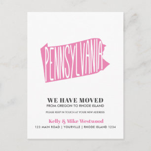 PENNSYLVANIA We hebben New Address New Home verpla Briefkaart