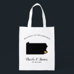 Pennsylvania Wedding Welcome Bag, Gold Heart Boodschappentas<br><div class="desc">Vul deze welkomsttas met favoriete godies voor je gasten als ze in Pennsylvania aankomen!</div>