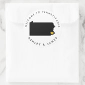 Pennsylvania Wedding Welcome Sticker for Box, Bag (Tas)