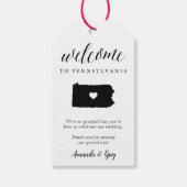 Pennsylvania Wedding Welkom Cadeaulabel (Voorkant)
