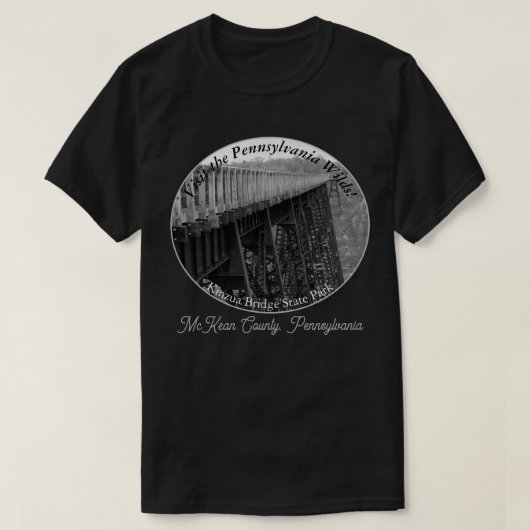 Pennsylvania Wilds Souvenir Kinzua Skywalk DK T-shirt (Design voorkant)