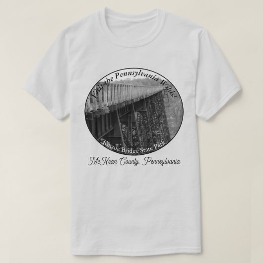 Pennsylvania Wilds Souvenir Kinzua Skywalk LT T-shirt (Design voorkant)