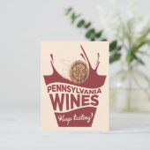Pennsylvania Wines Keystone State Post Card Briefkaart (Staand voorkant)