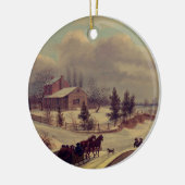 Pennsylvania Winter Scene van Birch: Keramisch Ornament (Links)