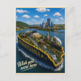 Pennsylvania | Wish You Were Here | State Serie Briefkaart