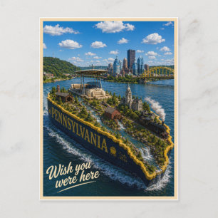 Pennsylvania   Wish You Were Here   State Serie Briefkaart