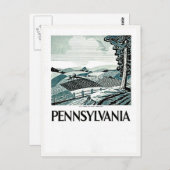 Pennsylvania -  WPA-Poster - Boerderij en veld Briefkaart (Voorkant / Achterkant)