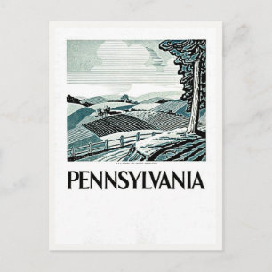 Pennsylvania -  WPA-Poster - Boerderij en veld Briefkaart