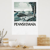 Pennsylvania -  WPA-Poster - Boerderij en veld Poster (Keuken)