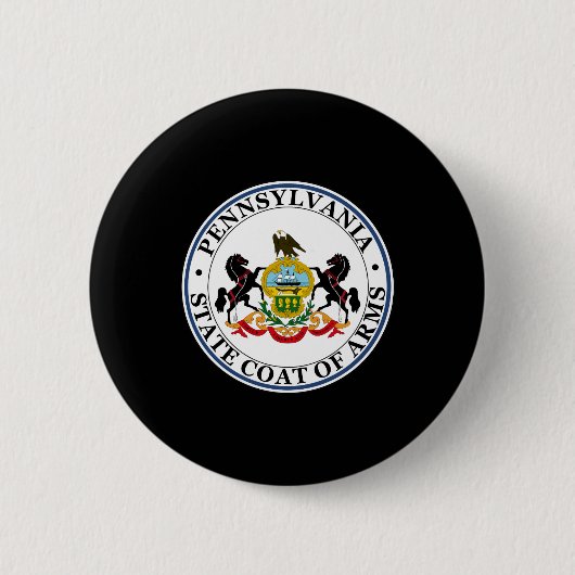 Pennsylvania-zegel, Amerikaans staatszegel Ronde Button 5,7 Cm (Voorkant)