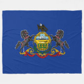 Pennsylvaniaanse vlag fleece deken (Voorkant (Horizontaal))