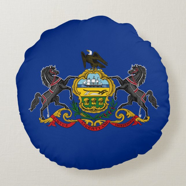 Pennsylvaniaanse vlag rond kussen (Achterkant)