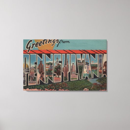 PennsylvaniaLarge Letter ScenesPennsylvania Canvas Afdruk (Voorkant)
