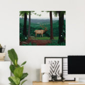 Pennsylvanian Elk Poster (Thuiskantoor)