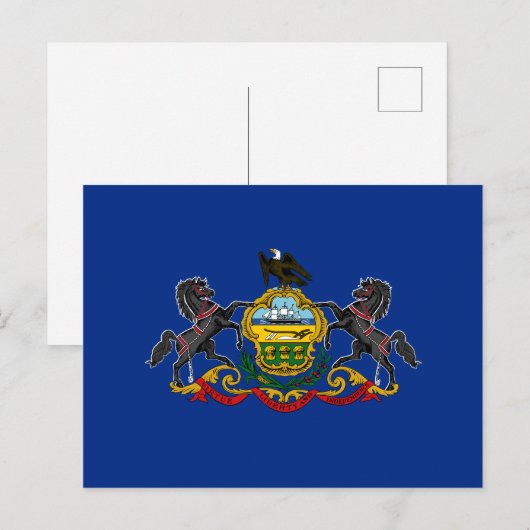 Pennsylvanian Flag Briefkaart (Voorkant / Achterkant)