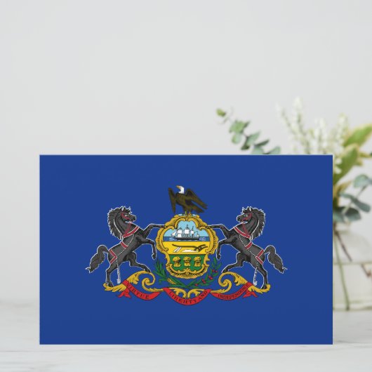 Pennsylvanian Flag Briefpapier (Staand voorkant)