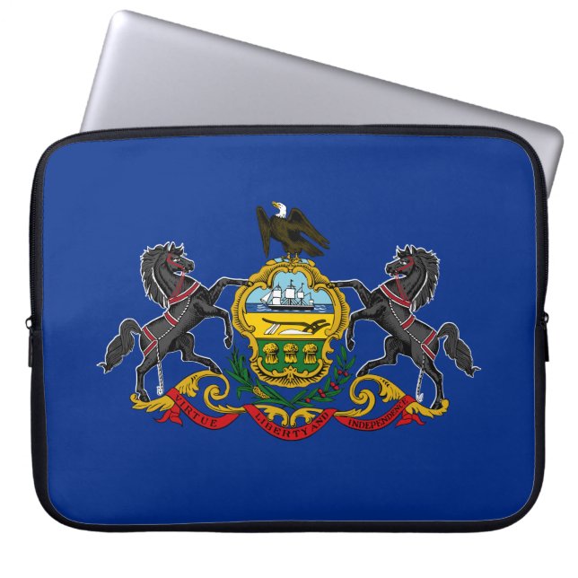 Pennsylvanian Flag Laptop Sleeve (Voorkant)