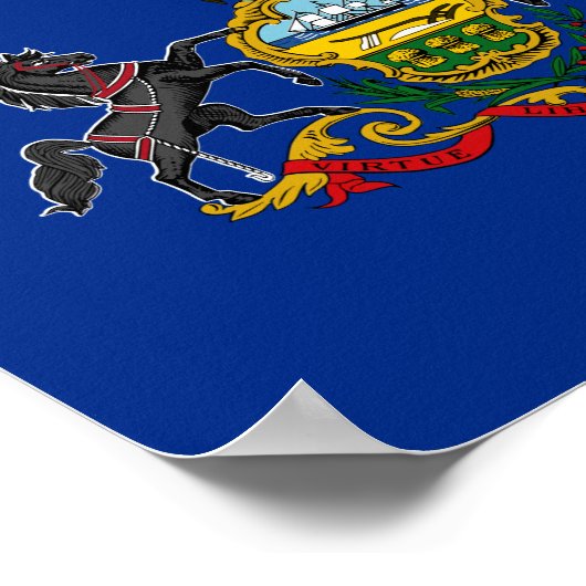 Pennsylvanian Flag Poster (Hoek)