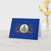 Pennsylvanian Flag & Seal, Flag of Pennsylvania Kaart (Gele Bloem)