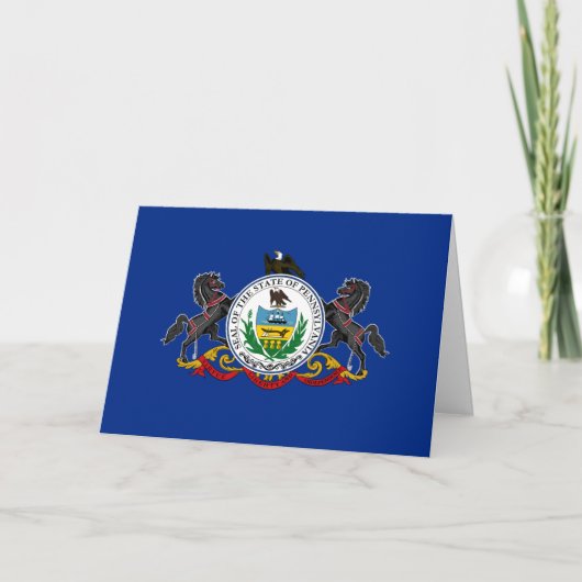 Pennsylvanian Flag & Seal, Flag of Pennsylvania Kaart (Voorkant)