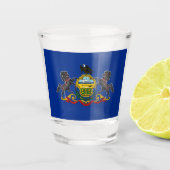 Pennsylvanian Flag Shot Glas (Voorkant)
