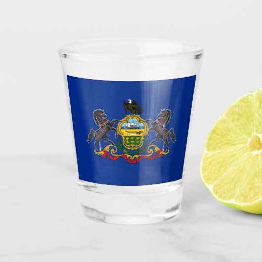 Pennsylvanian Flag Shot Glas (Voorkant)