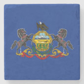 Pennsylvanian Flag Stenen Onderzetter (Voorkant)