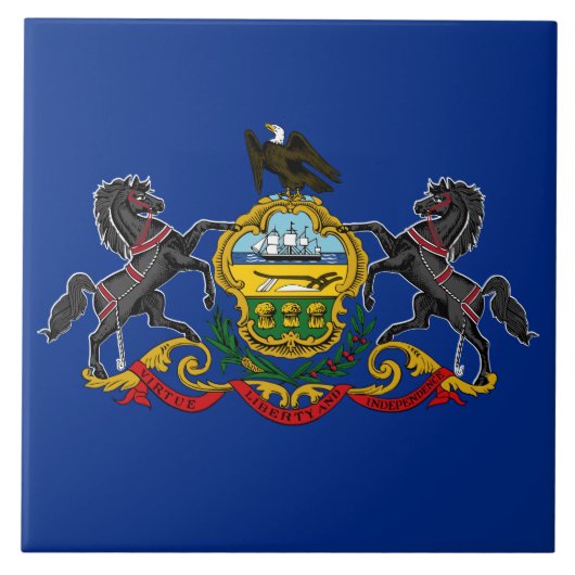 Pennsylvanian Flag Tegeltje (Voorkant)