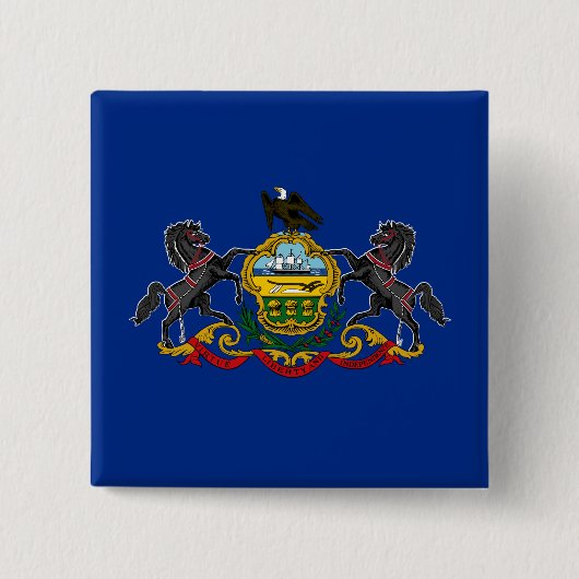 Pennsylvanian Flag Vierkante Button 5,1 Cm (Voorkant)