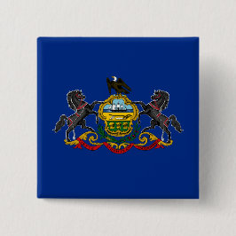 Pennsylvanian Flag Vierkante Button 5,1 Cm