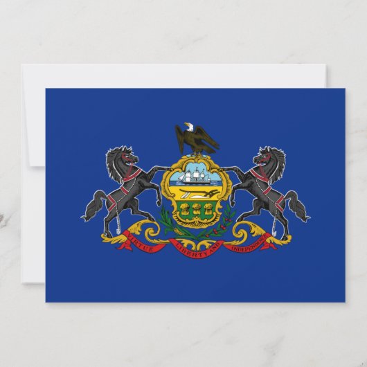Pennsylvanian Flag, Vlag van Pennsylvania Wedding Kaart (Achterkant)