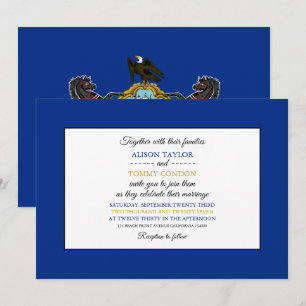 Pennsylvanian Flag, Vlag van Pennsylvania Wedding Kaart