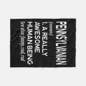 Pennsylvanian Pennsylvania Pa Philly Philadelphia  Fleece Deken (Voorkant (Horizontaal))